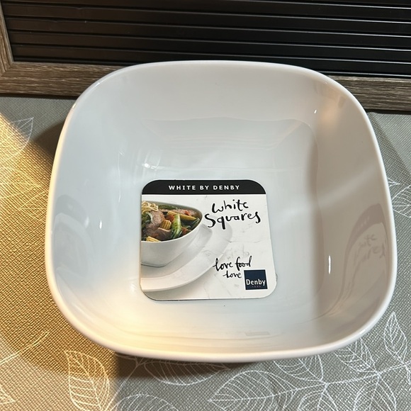 Denby. Square Soup Bowl. Oven, Microwave, and Dishwasher safe. - Picture 2 of 6